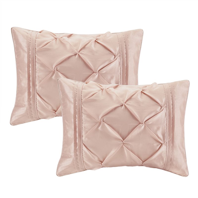 Madison Park Essentials Joella 24-Piece Polyester Tufted Comforter Set in Pink