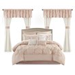Madison Park Essentials Joella 24-Piece Polyester Tufted Comforter Set in Pink