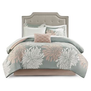 Madison Park Essentials Maible 7-Piece Polyester Comforter Set in Pink