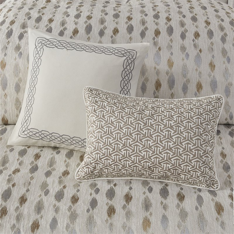 Madison Park Signature Sanctuary 8-Piece Polyester Queen Comforter Set in Beige