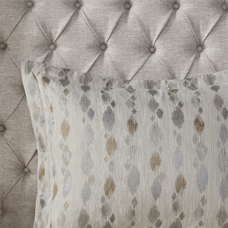 Madison Park Signature Sanctuary 8-Piece Polyester Queen Comforter Set in Beige
