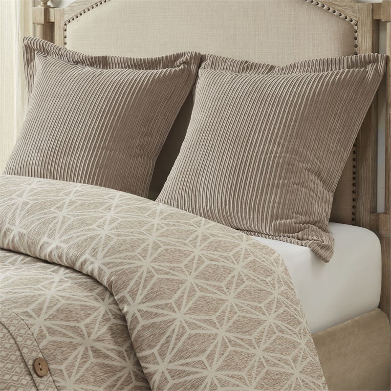 Madison Park Signature Grace 8-Piece Geometric Jacquard Comforter Set in Beige