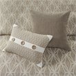 Madison Park Signature Grace 8-Piece Geometric Jacquard Comforter Set in Beige