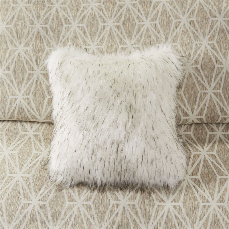 Madison Park Signature Grace 8-Piece Geometric Jacquard Comforter Set in Beige