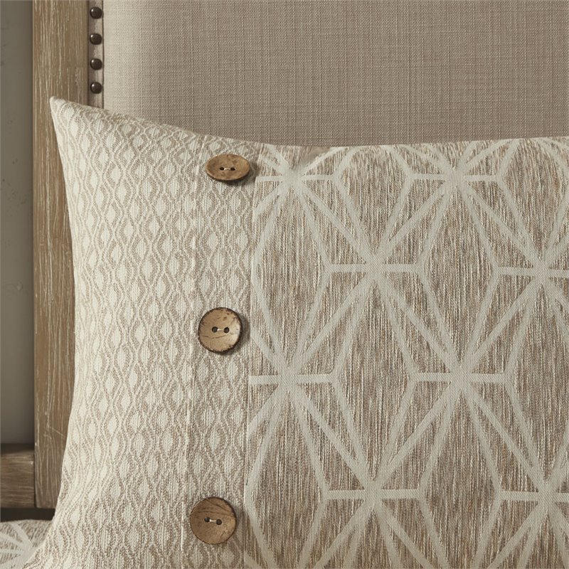 Madison Park Signature Grace 8-Piece Geometric Jacquard Comforter Set in Beige