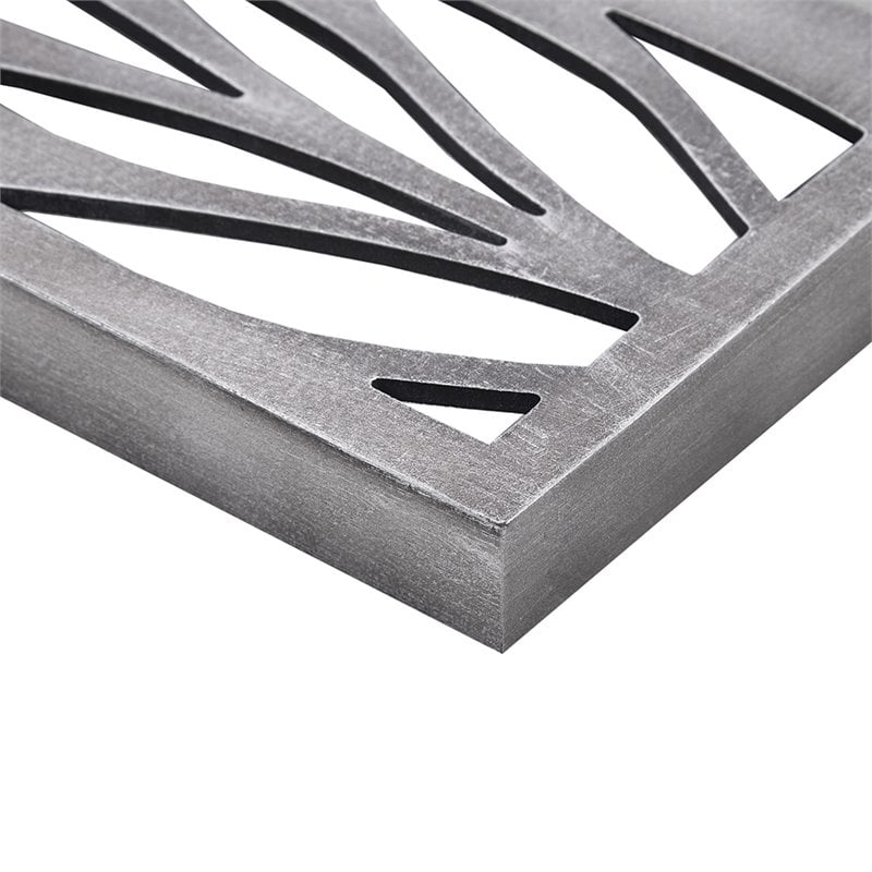 Madison Park Florian 2-Piece Modern Wood Wall Decor in Gray Finish