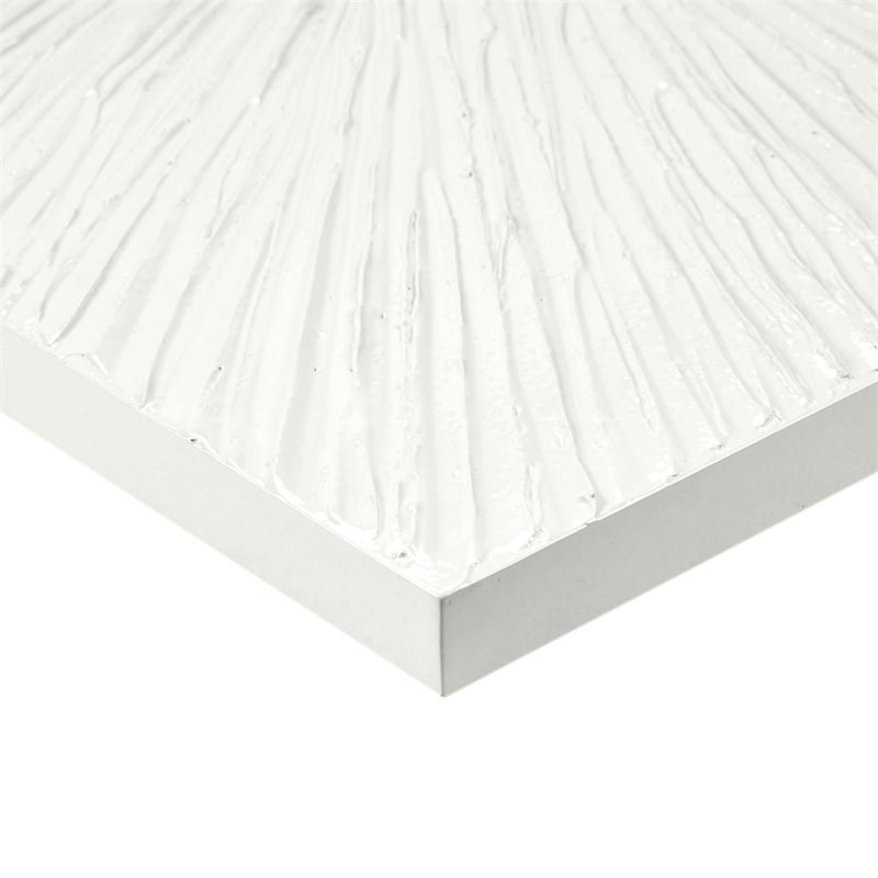 Madison Park Signature Contemporary MDF and Resin Sunburst Wall Decor in White