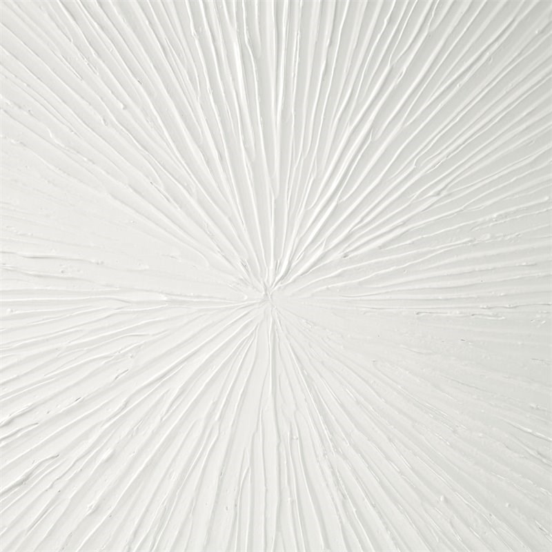 Madison Park Signature Contemporary MDF and Resin Sunburst Wall Decor in White
