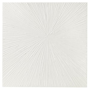 Madison Park Signature Contemporary MDF and Resin Sunburst Wall Decor in White