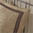Woolrich Hadley 100 Percent Polyester Micro Suede Euro Sham in Brown