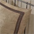 Woolrich Hadley 100 Percent Polyester Micro Suede Euro Sham in Brown