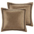 Woolrich Hadley 100 Percent Polyester Micro Suede Euro Sham in Brown