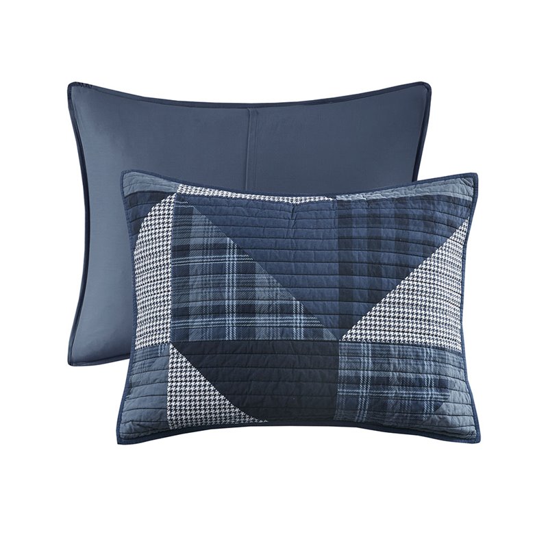 woolrich olsen 100 percent cotton percale printed coverlet mini set in blue