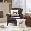 Woolrich 100 Percent Polyester Bear Square Berber Pillow in White