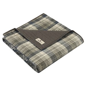 Woolrich Tasha 100 Percent Cotton Thread Count Printed Quilted Throw in Brown