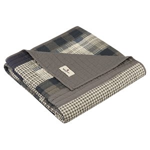 Woolrich Winter Cotton Thread Count Printed Pieced Quilted Throw in Tan