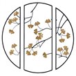 Madison Park Transitional Metal Gingko Leaves Wall Art in Black