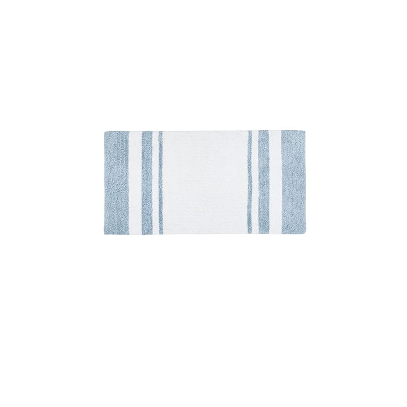 Madison Park Spa 100 Percent Cotton Reversible Bath Rug in Blue