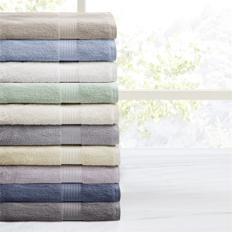 Madison Park Organic 6-Piece 100 Percent Cotton Towel Set in Charcoal