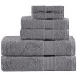 Madison Park Organic 6-Piece 100 Percent Cotton Towel Set in Charcoal