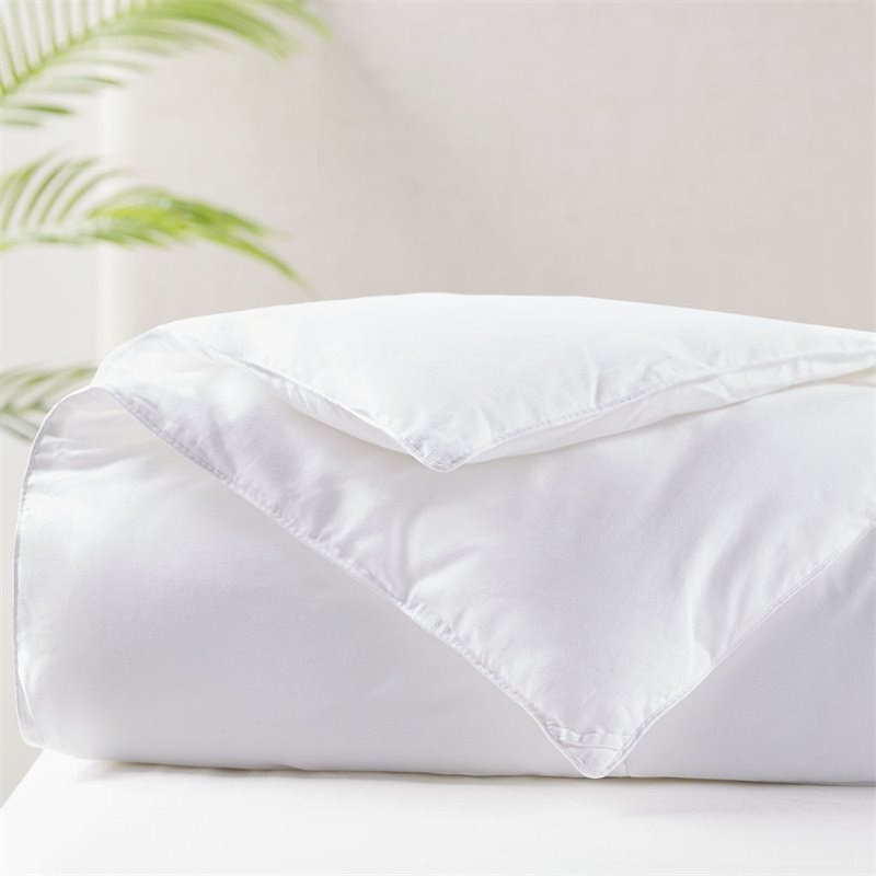 Sleep Philosophy 100 Percent Cotton Sateen Double Insertion Comforter - White