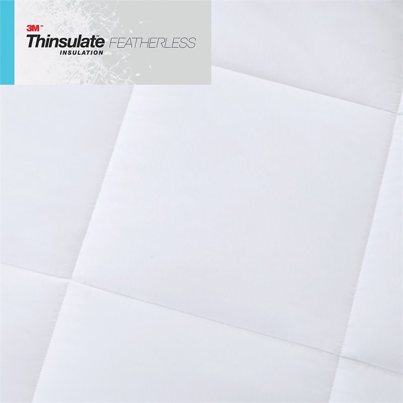 Sleep Philosophy 100 Percent Cotton Sateen Double Insertion Comforter - White