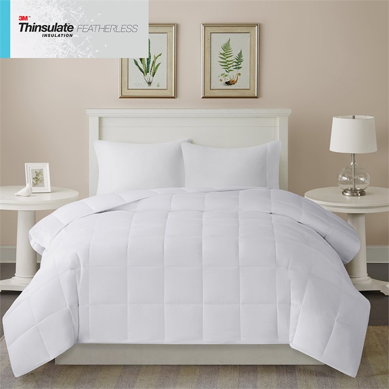 Sleep Philosophy 100 Percent Cotton Double Insertion Comforter in White