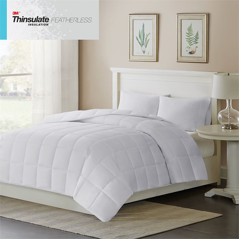 Sleep Philosophy 100 Percent Cotton Double Insertion Comforter in White
