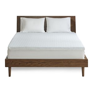 Sleep Philosophy 2&quot Contemporary Memory Foam Mattress Topper in White Finish