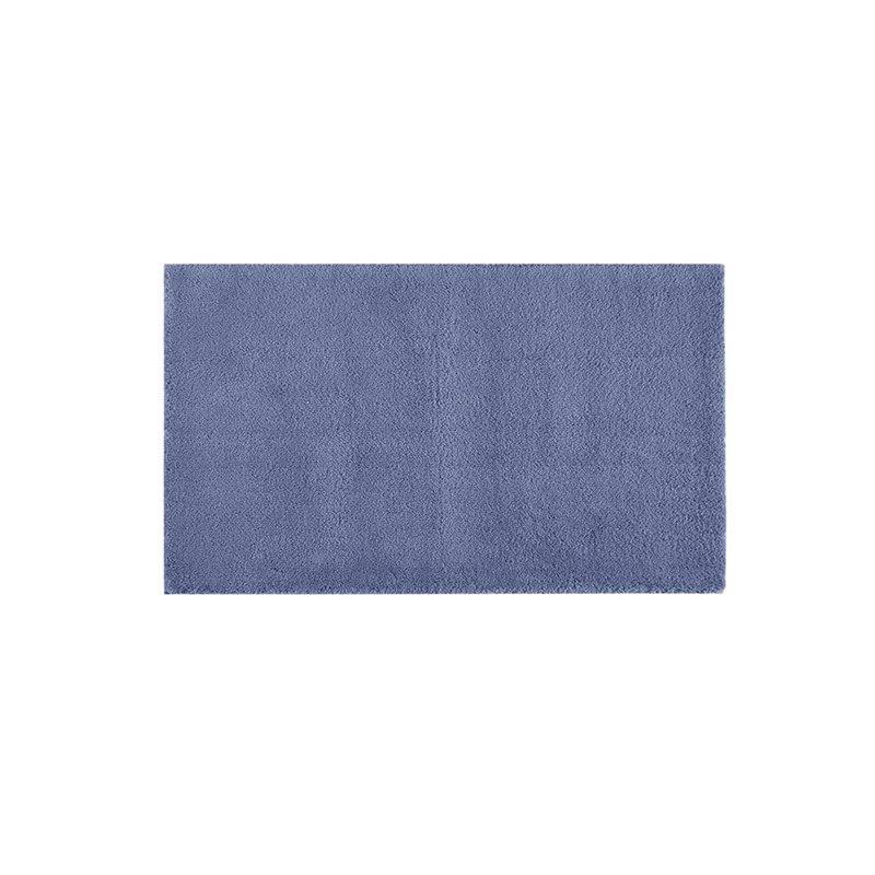 Madison Park Signature Marshmallow 100 Percent Polyester Bath Rug in Navy