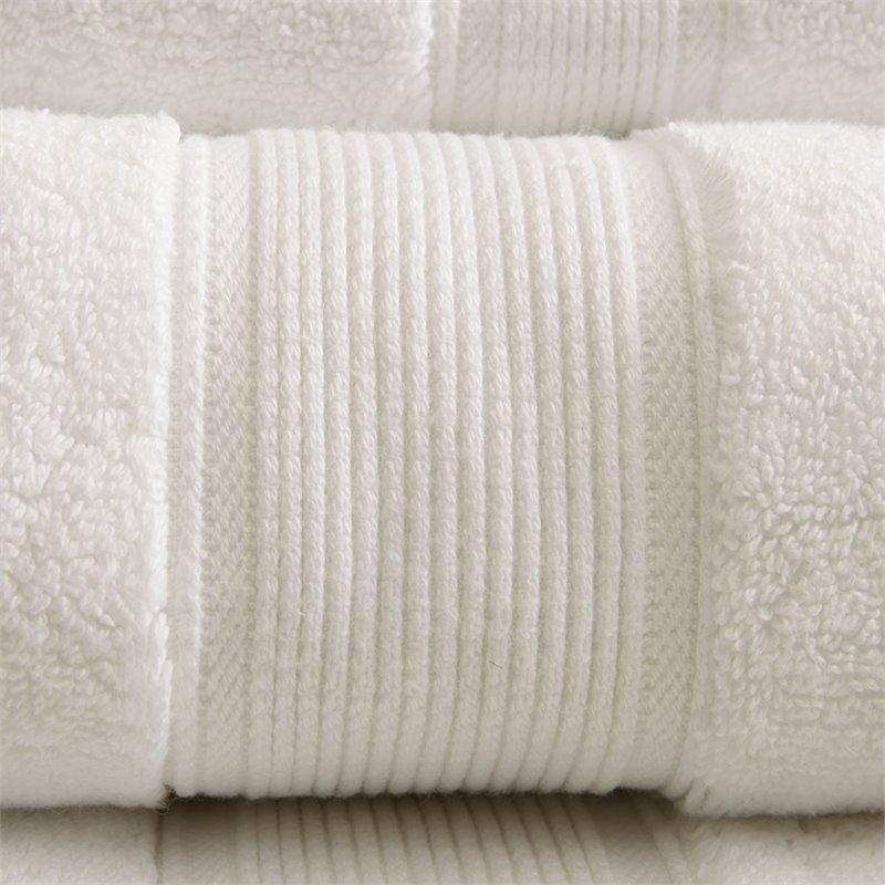 Madison Park Signature 8-Piece 100 Percent Cotton Towel Set in Cream