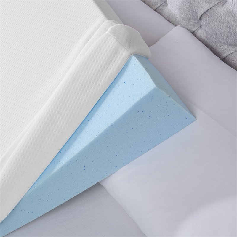 Sleep Philosophy Memory Foam Wedge Pillow with Knit Cover in White