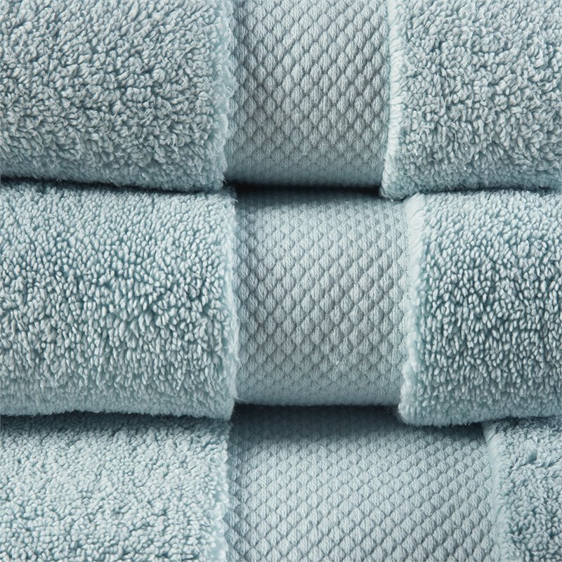 Madison Park Signature Splendor 6-Piece Cotton Towel Set in Blue