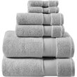 Madison Park Signature Splendor 6-Piece Cotton Towel Set in Gray