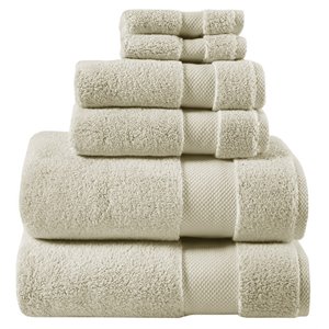 Madison Park Signature Splendor 6-Piece Cotton Towel Set in Taupe Brown