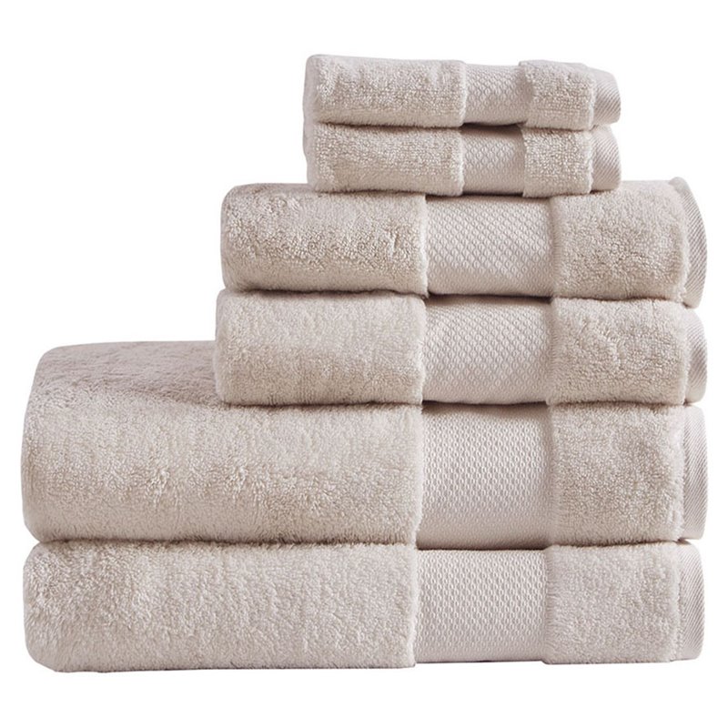 Madison Park Signature 6-Piece Turkish Cotton Bath Towel Set in Blush Pink