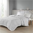Madison Park Solid Embossed Microfiber Premium Oversized Blanket in Gray