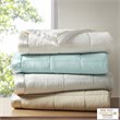 Madison Park Solid Embossed Microfiber Premium Oversized Blanket in Gray