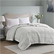 Madison Park Solid Embossed Microfiber Premium Oversized Blanket in Gray