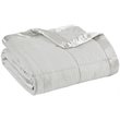 Madison Park Solid Embossed Microfiber Premium Oversized Blanket in Gray