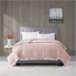 Madison Park Polyester Microfiber Solid Blanket in Blush Pink