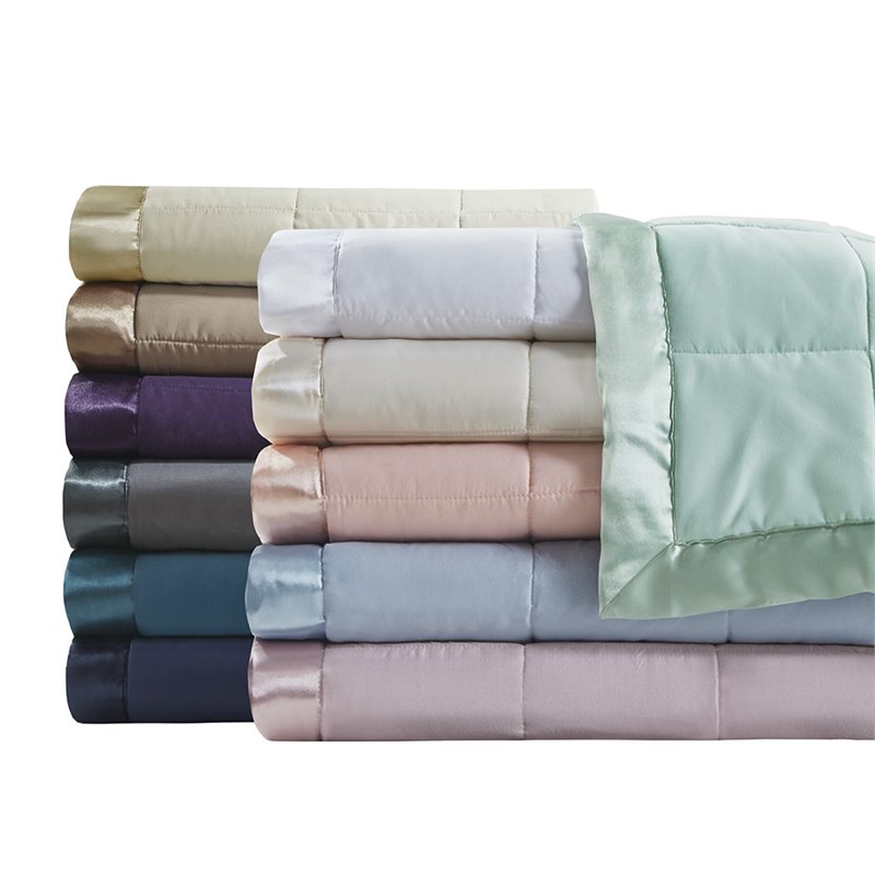 Madison Park Polyester Microfiber Solid Blanket in Blush Pink