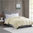 Madison Park Polyester Microfiber 3M Scotchgard Solid Blanket in Ivory