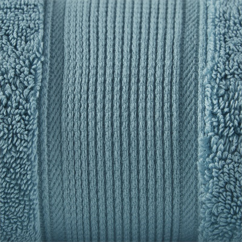 Madison Park Signature 100 Percent Cotton Bath Sheet Set in Aqua Blue (Set of 2)