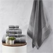 Madison Park Signature Splendor 6-Piece Cotton Towel Set in Charcoal