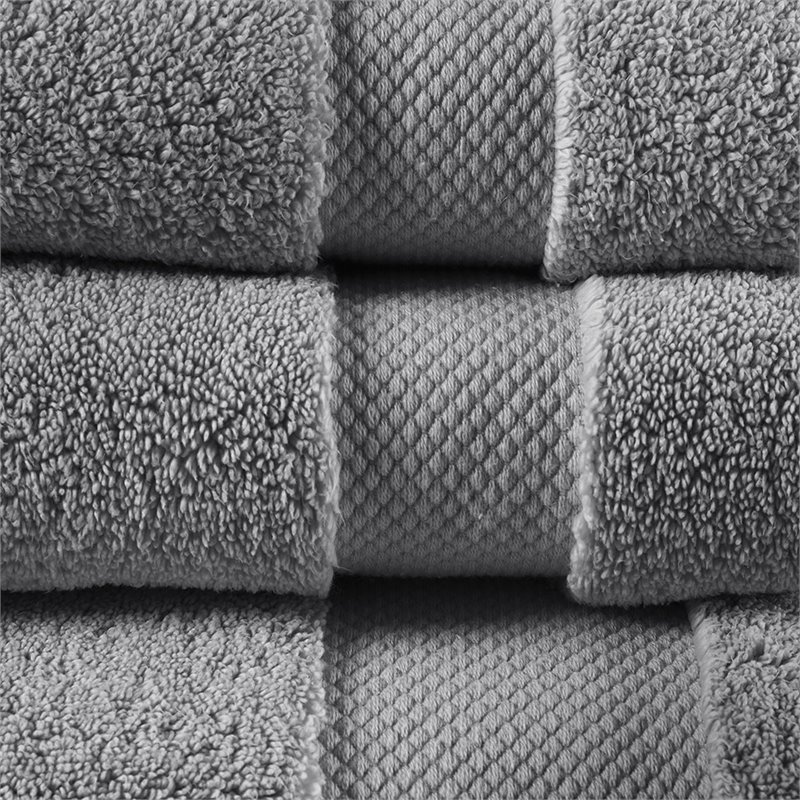 Madison Park Signature Splendor 6-Piece Cotton Towel Set in Charcoal