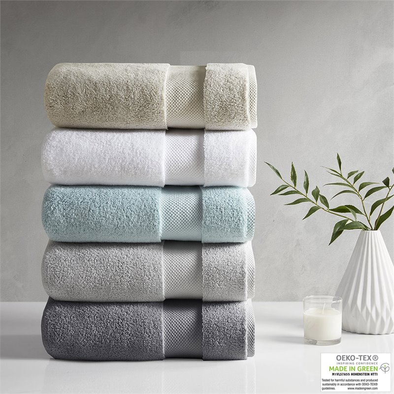 Madison Park Signature Splendor 6-Piece Cotton Towel Set in Charcoal