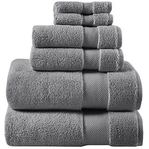 Madison Park Signature Splendor 6-Piece Cotton Towel Set in Charcoal