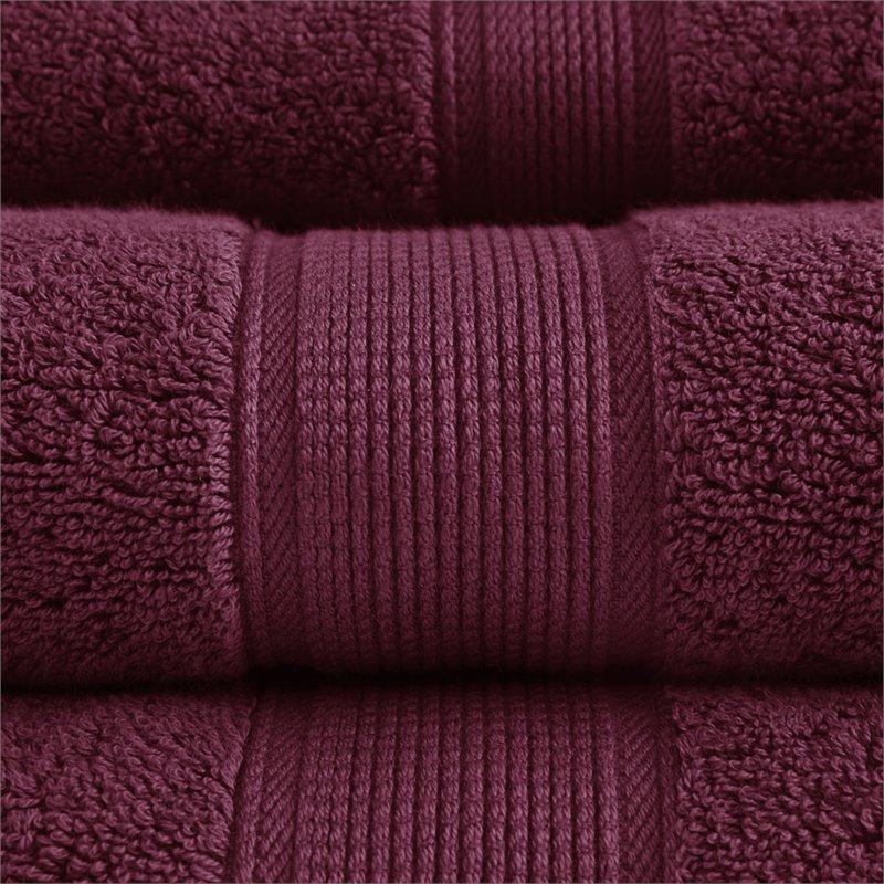 Madison Park Signature 8-Piece Cotton Towel Set in Burgundy Red