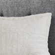 Madison Park Polyester Checkboard Brushed Long Fur Comforter Mini Set in Ivory